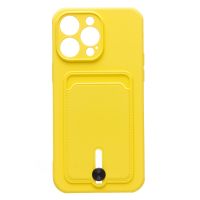 Чехол для Apple iPhone 14 Pro Max силиконовый с картхолдером №4 <желтый> ― Оптовый PromiseMobile