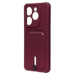 Чехол для Infinix Hot 40i (X6528B) силиконовый с картхолдером №4 <бордовый>