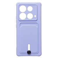 Чехол для Infinix Note 40 (X6853) силиконовый с картхолдером №4 <светло-фиолетовый> ― Оптовый PromiseMobile