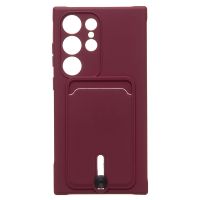 Чехол для Samsung SM-S928B (Galaxy S24 Ultra) силиконовый с картхолдером №4 <бордовый> ― Оптовый PromiseMobile