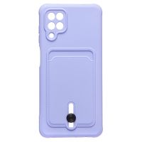 Чехол для Samsung SM-A125F (Galaxy A12), A127F (Galaxy A12 Nacho) силиконовый с картхолдером №4 <фиолетовый> ― Оптовый PromiseMobile