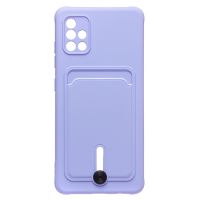Чехол для Samsung SM-A515F (Galaxy A51) силиконовый с картхолдером №4 <фиолетовый> ― Оптовый PromiseMobile