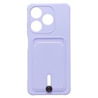 Чехол для Tecno Spark 10 (KI5q), Spark 10C (KI5k, KI5m) силиконовый с картхолдером №4 <светло-фиолетовый> ― Оптовый PromiseMobile