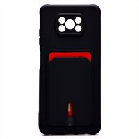 Чехол для Xiaomi Poco X3 NFC (M2007J20CG), X3 Pro (M2102J20SG) силиконовый с картхолдером №4 <черный> ― Оптовый PromiseMobile
