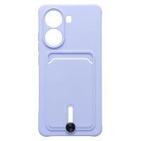 Чехол для Xiaomi Poco X7 Pro (2412DPC0AG) силиконовый с картхолдером №4 <светло-фиолетовый> ― Оптовый PromiseMobile