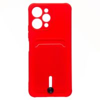 Чехол для Xiaomi Redmi 12 (23053RN02Y) силиконовый с картхолдером №4 <красный> ― Оптовый PromiseMobile