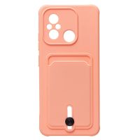 Чехол для Xiaomi Poco C55 (22127PC95I), Redmi 12C (22120RN86G) силиконовый с картхолдером №4 <светло-розовый> ― Оптовый PromiseMobile