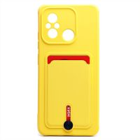 Чехол для Xiaomi Poco C55 (22127PC95I), Redmi 12C (22120RN86G) силиконовый с картхолдером №4 <желтый> ― Оптовый PromiseMobile