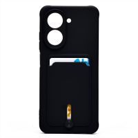 Чехол для Xiaomi Redmi A5 (25028RN03A) силиконовый с картхолдером №4 <черный> ― Оптовый PromiseMobile