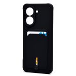 Чехол для Xiaomi Redmi A5 (25028RN03A) силиконовый с картхолдером №4 <черный>