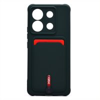 Чехол для Xiaomi Redmi Note 13 Pro 5G (2312DRA50C) силиконовый с картхолдером №4 <темно-зеленый> ― Оптовый PromiseMobile