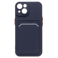 Чехол для Apple iPhone 14 силиконовый с картхолдером №6 <синий> ― Оптовый PromiseMobile