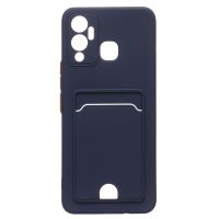 Чехол для Infinix Hot 12 Play (X6816D) силиконовый с картхолдером №6 <синий> ― Оптовый PromiseMobile