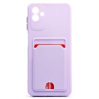 Чехол для Samsung SM-A045F (Galaxy A04) силиконовый с картхолдером №6 <фиолетовый> ― Оптовый PromiseMobile