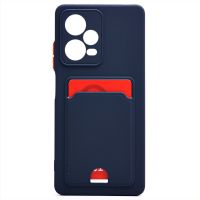 Чехол для Xiaomi Redmi Note 12 Pro 5G силиконовый с картхолдером №6 <синий> ― Оптовый PromiseMobile