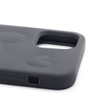 Чехол для Apple iPhone 12, iPhone 12 Pro силиконовый 3D сердце <серый>