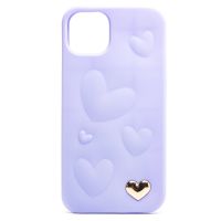 Чехол для Apple iPhone 14 Plus силиконовый 3D сердце <голубой> ― Оптовый PromiseMobile