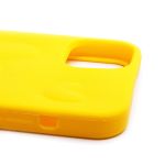 Чехол для Apple iPhone 14 Plus силиконовый 3D сердце <желтый>