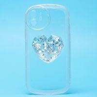 Чехол для Apple iPhone 12 силиконовый с попсокетом сердце <прозрачный> ― Оптовый PromiseMobile