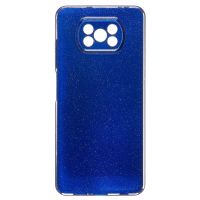 Чехол для Xiaomi Poco X3 NFC (M2007J20CG), X3 Pro (M2102J20SG) силиконовый с блестками №3 <синий> ― Оптовый PromiseMobile