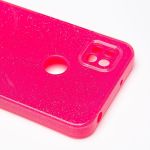 Чехол для Xiaomi Redmi 9C, 10A силиконовый с блестками №3 <розовый>