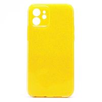 Чехол для Apple iPhone 12 силиконовый с блестками №3 <желтый> ― Оптовый PromiseMobile