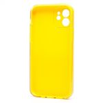Чехол для Apple iPhone 12 силиконовый с блестками №3 <желтый>