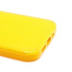 Чехол для Apple iPhone 12 силиконовый с блестками №3 <желтый>