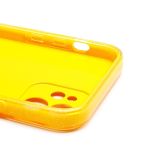 Чехол для Apple iPhone 12 силиконовый с блестками №3 <желтый>