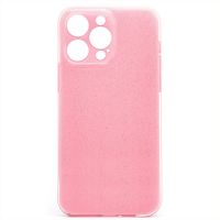 Чехол для Apple iPhone 14 Pro Max силиконовый с блестками №3 <светло-розовый> ― Оптовый PromiseMobile