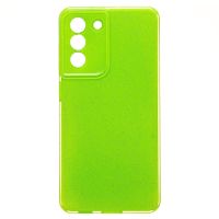 Чехол для Samsung SM-G990B (Galaxy S21 FE) силиконовый с блестками №3 <светло-зеленый> ― Оптовый PromiseMobile