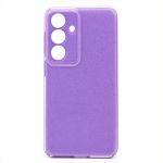 Чехол для Samsung SM-S921B (Galaxy S24) силиконовый с блестками №3 <светло-фиолетовый>