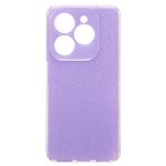 Чехол для Infinix Smart 8 (X6525), 8 Pro (X6525B), Tecno Spark 20 (KJ5), 20C (BG7n) силиконовый с блестками №3 <светло-фиолетовый>