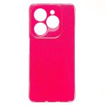 Чехол для Infinix Smart 8 (X6525), 8 Pro (X6525B), Tecno Spark 20 (KJ5), 20C (BG7n) силиконовый с блестками №3 <розовый>