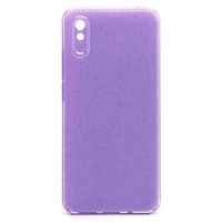 Чехол для Xiaomi Redmi 9A силиконовый с блестками №3 <светло-фиолетовый> ― Оптовый PromiseMobile
