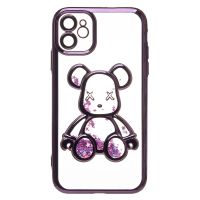 Чехол для Apple iPhone 11 силиконовый Мишка <фиолетовый> ― Оптовый PromiseMobile
