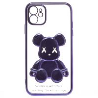 Чехол для Apple iPhone 11 силиконовый Мишка №2 <фиолетовый> ― Оптовый PromiseMobile
