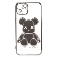 Чехол для Apple iPhone 13 силиконовый Мишка №2 <серебристый> ― Оптовый PromiseMobile