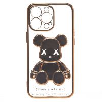 Чехол для Apple iPhone 13 Pro силиконовый Мишка №2 <золотой> ― Оптовый PromiseMobile
