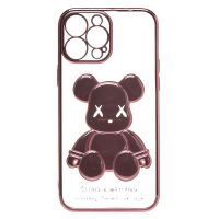 Чехол для Apple iPhone 13 Pro Max силиконовый Мишка №2 <розовый> ― Оптовый PromiseMobile