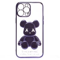 Чехол для Apple iPhone 13 Pro Max силиконовый Мишка №2 <фиолетовый> ― Оптовый PromiseMobile