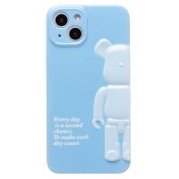 Чехол для Apple iPhone 13 силиконовый Мишка №3 <голубой> ― Оптовый PromiseMobile