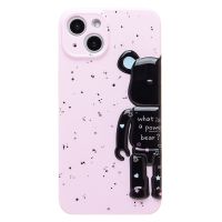 Чехол для Apple iPhone 13 силиконовый Мишка №3 <светло-розовый> ― Оптовый PromiseMobile
