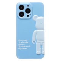 Чехол для Apple iPhone 13 Pro силиконовый Мишка №3 <голубой> ― Оптовый PromiseMobile