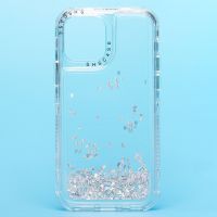 Чехол для Apple iPhone 12 Pro силиконовый с блестками №4 <серебристый> ― Оптовый PromiseMobile