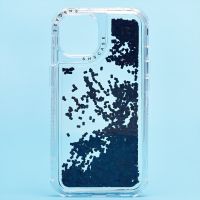 Чехол для Apple iPhone 14 силиконовый с блестками №4 <черный> ― Оптовый PromiseMobile