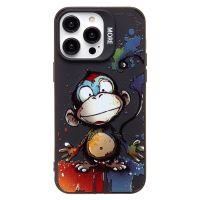 Чехол для Apple iPhone 14 Pro Max силиконовый (рис. 335/обезьяна) <черный> ― Оптовый PromiseMobile