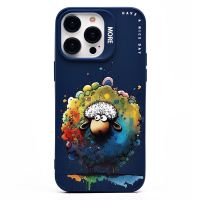 Чехол для Apple iPhone 14 Pro Max силиконовый (рис. 335/овечка) <темно-синий> ― Оптовый PromiseMobile