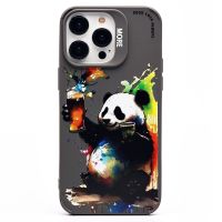 Чехол для Apple iPhone 14 Pro Max силиконовый (рис. 335/панда) <серый> ― Оптовый PromiseMobile