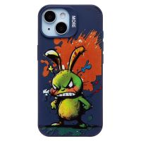 Чехол для Apple iPhone 15 силиконовый (рис. 335/заяц) <темно-синий> ― Оптовый PromiseMobile